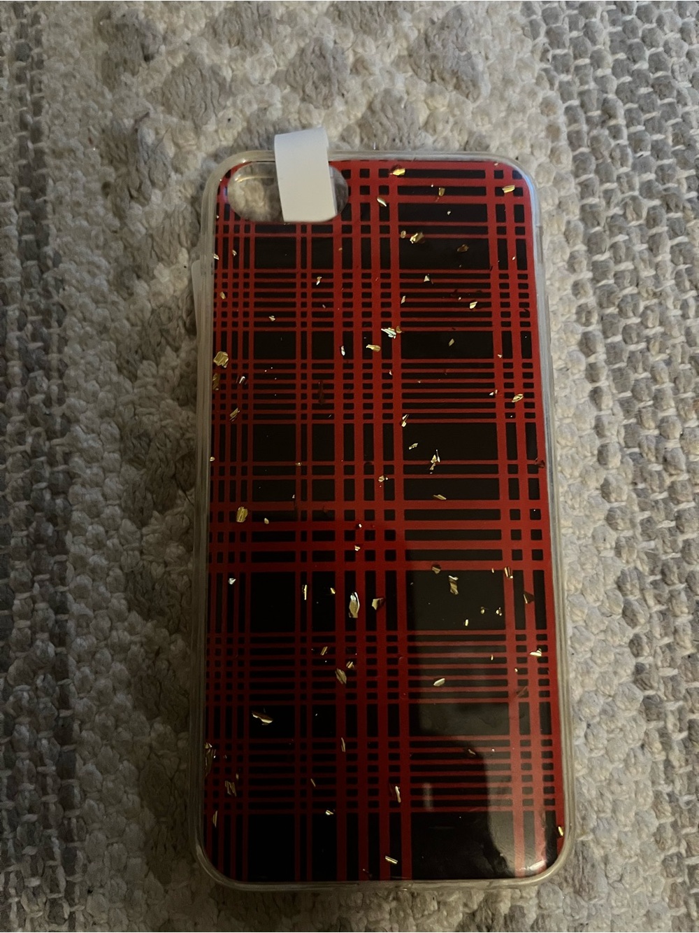 Red Plaid Gold Fleck Phone Case - Ardene